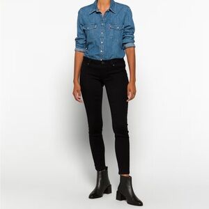 1822 Denim Wynter Black Women's Low Rise Butter Skinny Jeans - Size 28